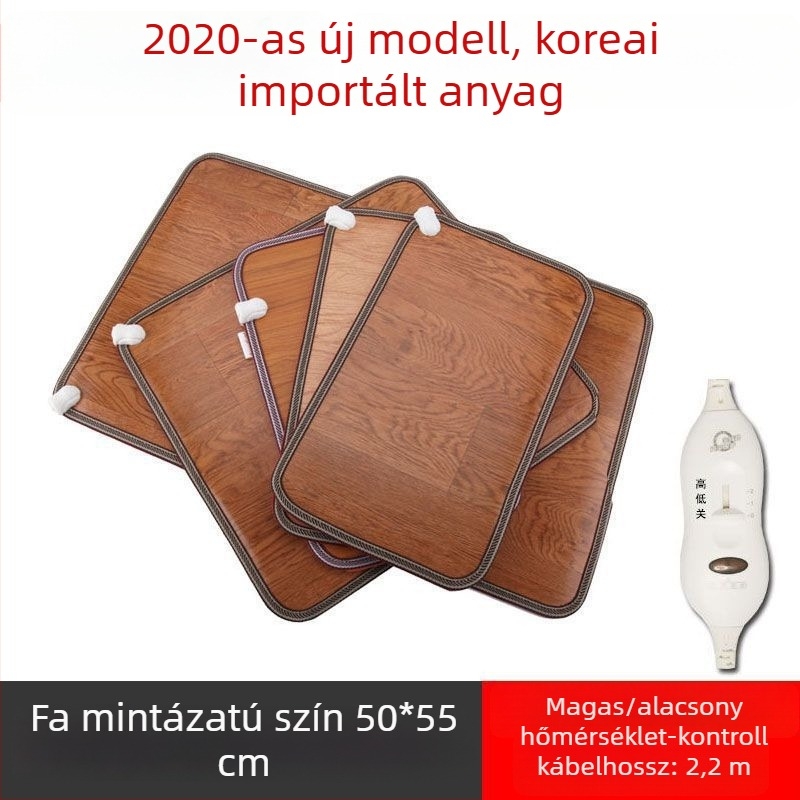USB‑tápellátású fűtött talpbetét papucs – bőr felső, otthoni/irodai lábbeli