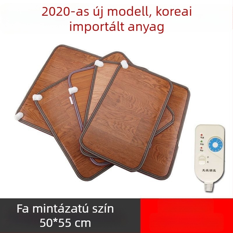 USB‑tápellátású fűtött talpbetét papucs – bőr felső, otthoni/irodai lábbeli