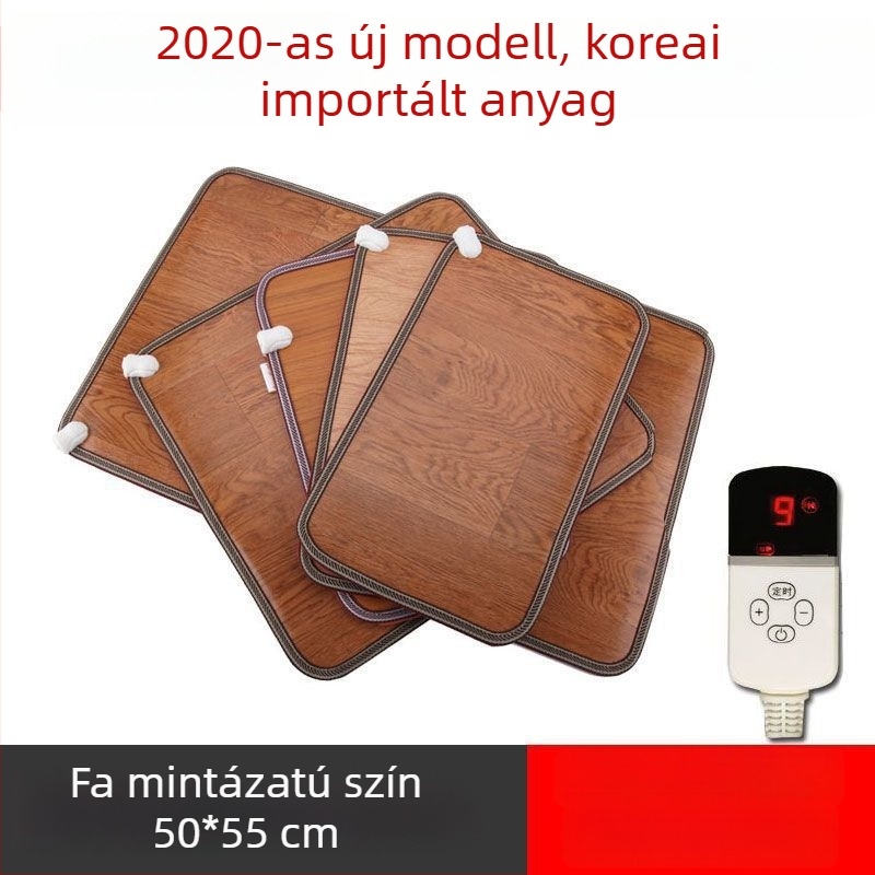 USB‑tápellátású fűtött talpbetét papucs – bőr felső, otthoni/irodai lábbeli
