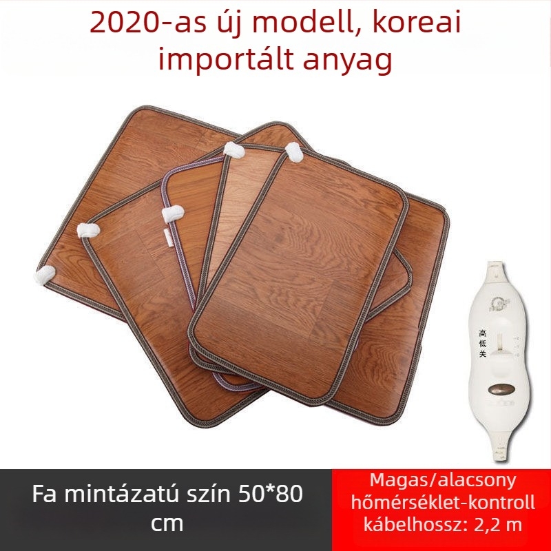 USB‑tápellátású fűtött talpbetét papucs – bőr felső, otthoni/irodai lábbeli