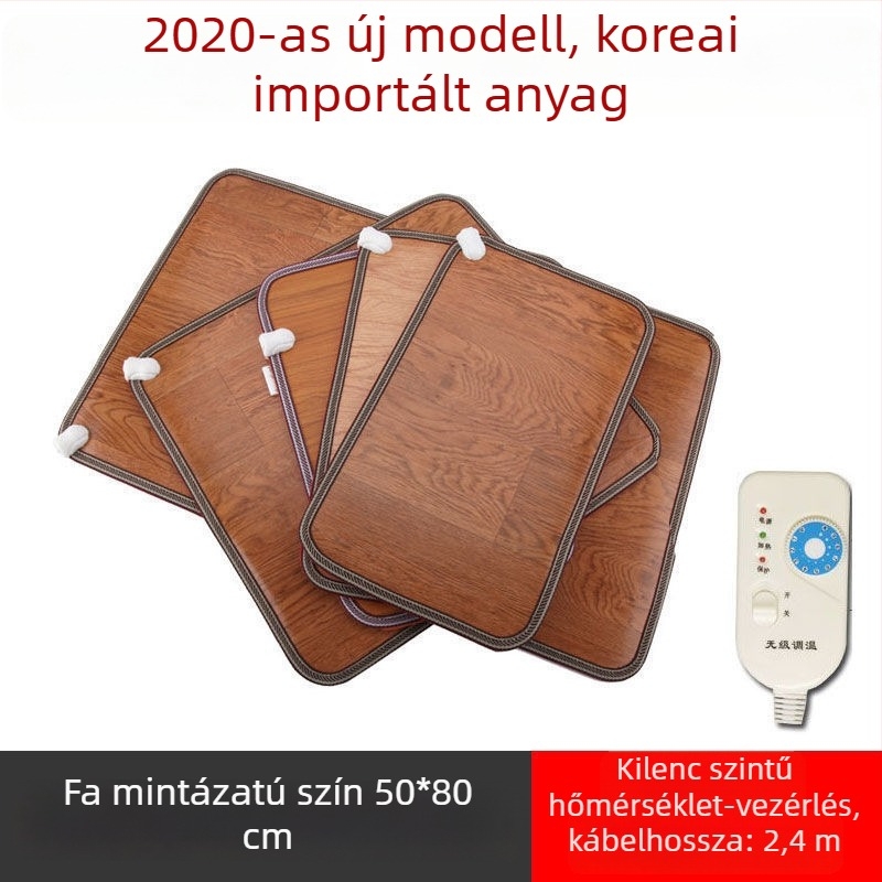 USB‑tápellátású fűtött talpbetét papucs – bőr felső, otthoni/irodai lábbeli
