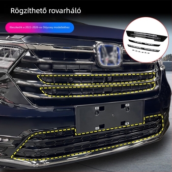 Honda Odyssey első lökhárítóhoz készült rovarvédő háló (2022–2026) – ABS műanyag, autóalkatrész