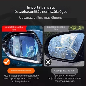 First Benefit nanométeres anyagú autóvisszapillantó tükör esőálló és páramentes film, anti-reflektív bevonattal