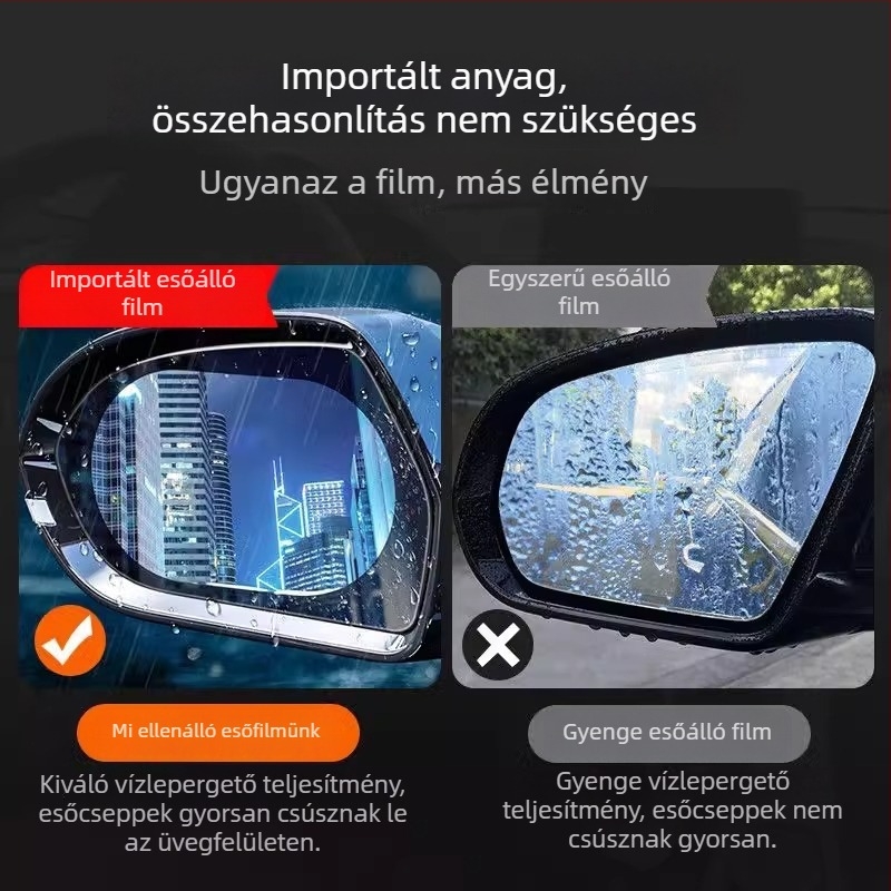 First Benefit nanométeres anyagú autóvisszapillantó tükör esőálló és páramentes film, anti-reflektív bevonattal