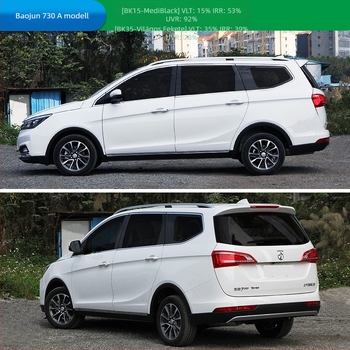 Wuling Rongguang 6407 B3 autóablakokhoz termikus szigetelő fólia — teljes jármű üvegfelületei, áteresztés <30%, hőszigetelés 69.8%, UV védelem 98.5%