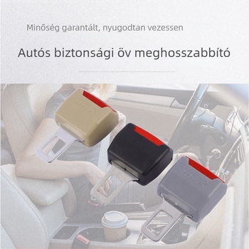 Autóbiztonsági öv hosszabbító, ABS anyag, nyomtatott logó, kész állapotban