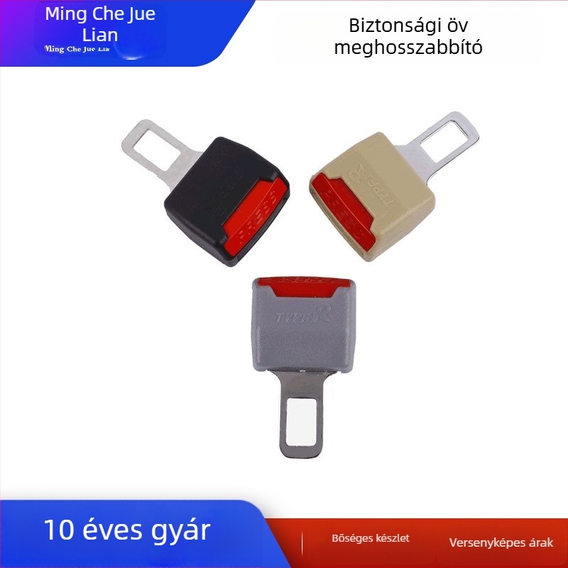 Autóbiztonsági öv hosszabbító, ABS anyag, nyomtatott logó, kész állapotban