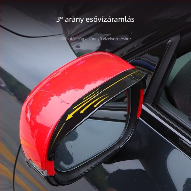 Esővédő a visszapillantó tükörhöz, ABS, univerzális illeszkedés, Modell: Rear View Mirror Rain Eyebrow, Stílus: karbon rost mintázat