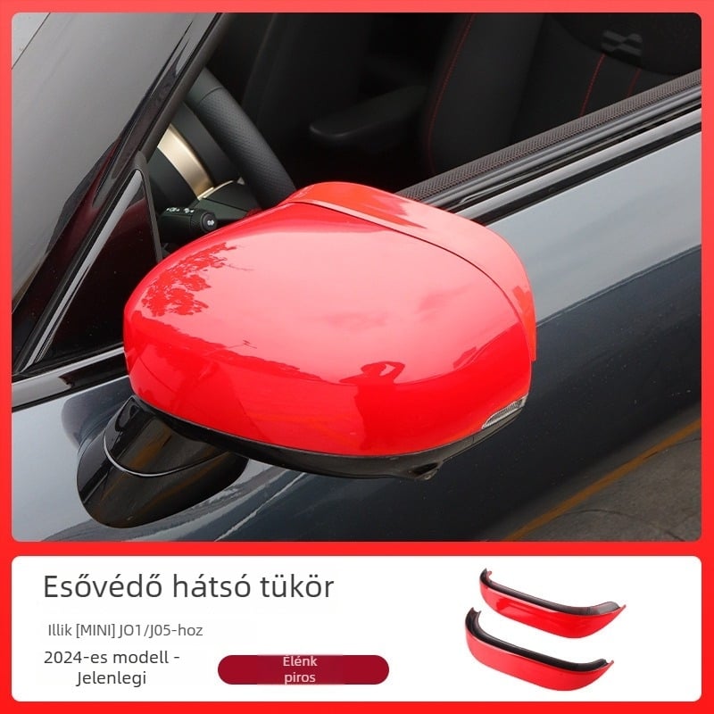 Esővédő a visszapillantó tükörhöz, ABS, univerzális illeszkedés, Modell: Rear View Mirror Rain Eyebrow, Stílus: karbon rost mintázat