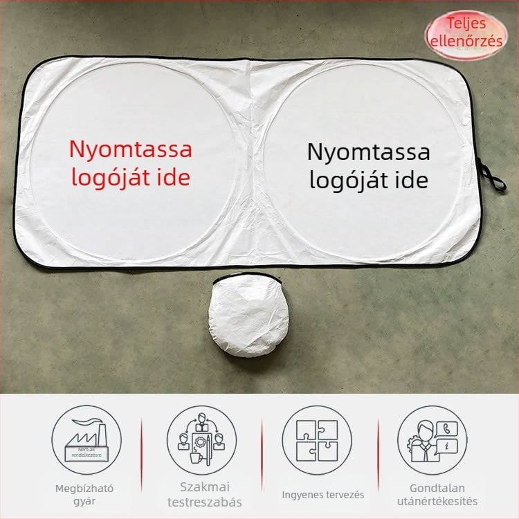 Autó napellenző DuPont Tyvek anyagból, klipszes telepítés, univerzális illeszkedés, tömege 125 g
