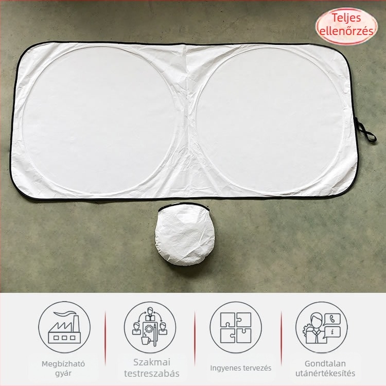 Autó napellenző DuPont Tyvek anyagból, klipszes telepítés, univerzális illeszkedés, tömege 125 g