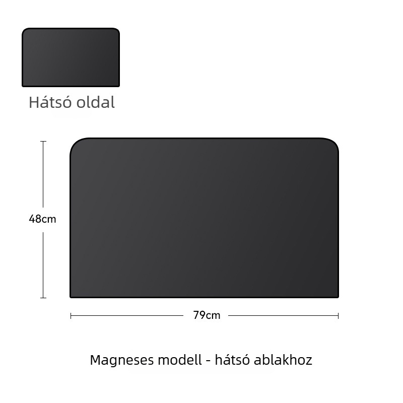 Autóba való napvédő függöny mágneses rögzítéssel, ezüst bevonatú textile és acélhuzal, univerzális kompatibilitás, Along the Way márka, logó nyomtatás és testreszabás elérhető
