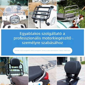 IBX 023 Motorkerékpár szélvédő és hátsó polc, kompatibilis robogóval és motorkerékpárral, termékkód 01