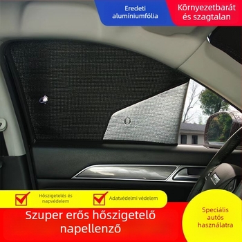 Univerzális autós napvédő árnyékoló – első szélvédő és belső oldalsó ablakok számára, hőszigetelő