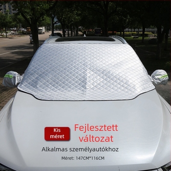 Téli autóablakra készült hóvédő takaró mágneses rögzítéssel, univerzális méret, kompozit anyag, testreszabás és logónyomtatás