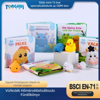 EVA fürdőkönyv babák számára - szakadásálló, úszó, vízpermet, vízfestés, hőmérséklet-változás, 0–3 éveseknek