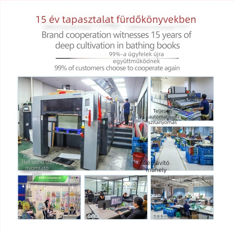 EVA fürdőkönyv babák számára - szakadásálló, úszó, vízpermet, vízfestés, hőmérséklet-változás, 0–3 éveseknek