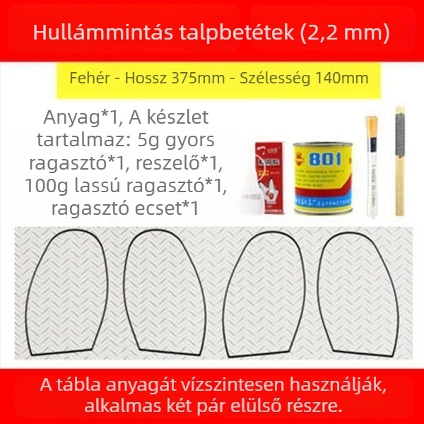 Marháinak ínából készült gumi talpú javító ragasztócsík – csúszásmentes, kopásálló és csendes; kosárlabda cipőkhöz, sportcipőkhoz, bőr cipők, szandálok és tollaslabda cipők javítására