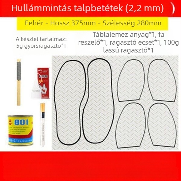 Marháinak ínából készült gumi talpú javító ragasztócsík – csúszásmentes, kopásálló és csendes; kosárlabda cipőkhöz, sportcipőkhoz, bőr cipők, szandálok és tollaslabda cipők javítására