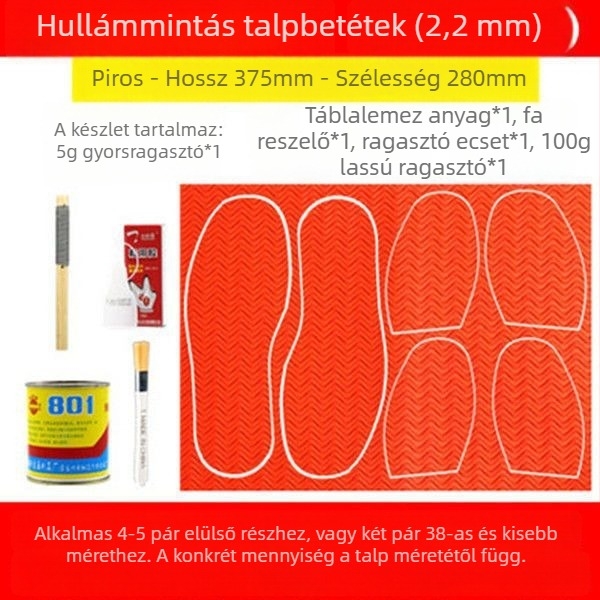 Marháinak ínából készült gumi talpú javító ragasztócsík – csúszásmentes, kopásálló és csendes; kosárlabda cipőkhöz, sportcipőkhoz, bőr cipők, szandálok és tollaslabda cipők javítására