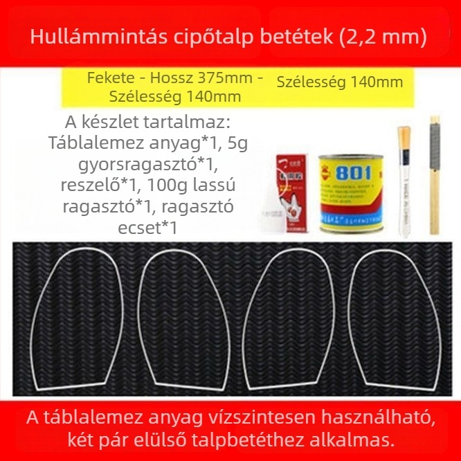 Marháinak ínából készült gumi talpú javító ragasztócsík – csúszásmentes, kopásálló és csendes; kosárlabda cipőkhöz, sportcipőkhoz, bőr cipők, szandálok és tollaslabda cipők javítására