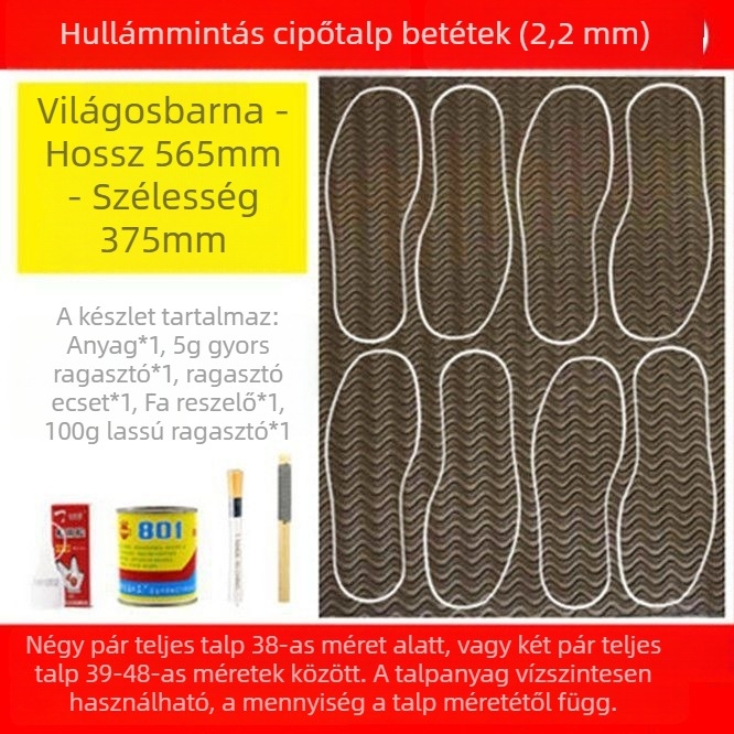 Marháinak ínából készült gumi talpú javító ragasztócsík – csúszásmentes, kopásálló és csendes; kosárlabda cipőkhöz, sportcipőkhoz, bőr cipők, szandálok és tollaslabda cipők javítására