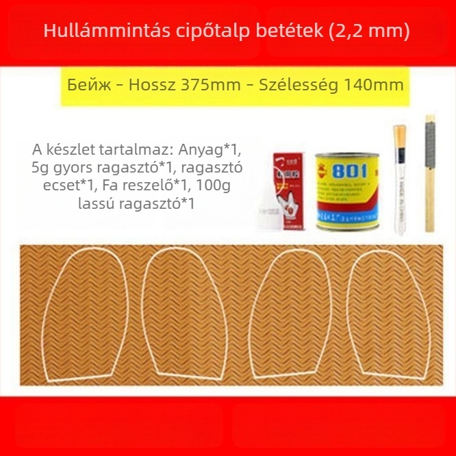 Marháinak ínából készült gumi talpú javító ragasztócsík – csúszásmentes, kopásálló és csendes; kosárlabda cipőkhöz, sportcipőkhoz, bőr cipők, szandálok és tollaslabda cipők javítására