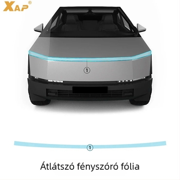 Tesla Cybertruck fényszóróvédő film – átlátszó TPU, önhealő, karcolásálló, szennyeződés elleni védelem