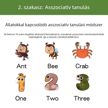 Oktató fürdőjáték gyerekeknek: lebegő betűk és számok állatos témával, kognitív játék, műanyag, 3-6 éveseknek, OEM logó és testreszabás, videó útmutató mellékelve