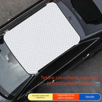 Universális autó első szélvédő hóvédő alumíniumfóliával, teleszkópos szereléshez, alkalmas napablakhoz
