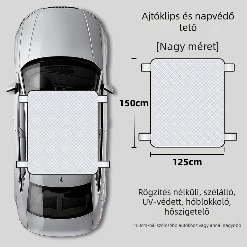 Universális autó első szélvédő hóvédő alumíniumfóliával, teleszkópos szereléshez, alkalmas napablakhoz