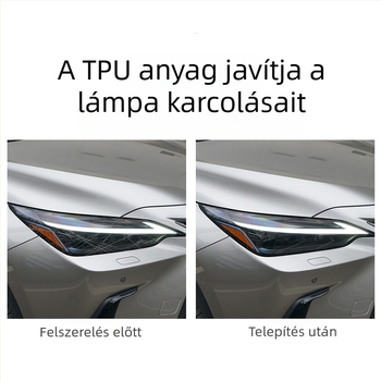 Volvo XC60 PET fényszóró védőfilm, telepítés a központi vezérlőegységhez, univerzális illeszkedés, magas és alacsony hőmérsékletállóság