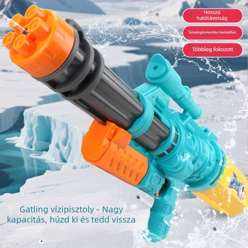 Vízpisztoly játék – Gatling-stílus, műanyag, 7–14 éveseknek