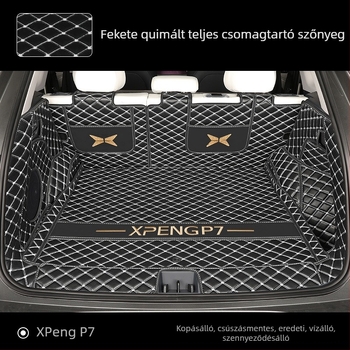 Bőr csomagtartó szőnyeg Xpeng P7-hez, teljes lefedettség, belső autó kiegészítő