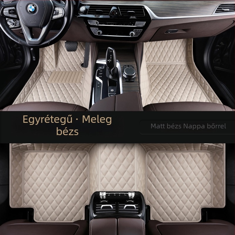 Jaguar minden évszakra szóló teljes lefedettségű autópadlóvédő, anyag: TPE+XPE, csúszásmentes felület, márka: Qihongfang, kompatibilis modellek XFL, XEL, XJL, XF, XE, XJ, F-Pace, E-Pace, testreszabás elérhető