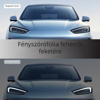 TPU átlátszó fényszóró-filmmel, színváltó védőfilm BMW 3-as sorozat G20-hoz, fehérről lila felé és fehérről feketére