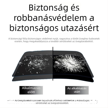 Teljes autóablak fólia készlet – UV-védelem 99%, hőszigetelés 60-80%, fényáteresztés 70-20%, vastagság 3 mil