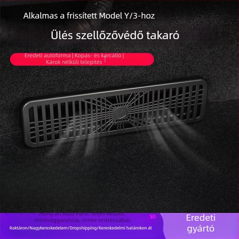 Tesla Model Y légkivezető maszk (frissített változat) — műanyag, öntapadó telepítés, belső ajtópanelhez