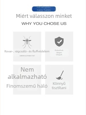 Víztartály rovarvédő háló, rozsdamentes acélból készült porvédő burkolat, beépített anti-catkin háló, rejtett kialakítás