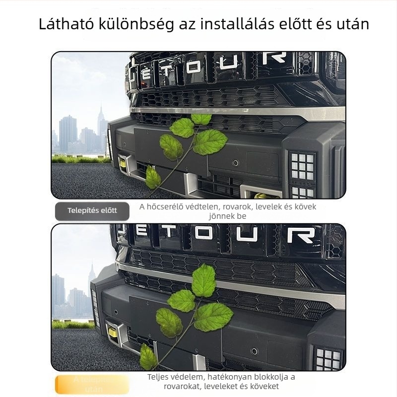 Rovarvédő háló 23–25 Jietu Traveler/Shanhai T2 modellhez – ABS anyag, PK Márka, az autó külső részére, szerelés nélkül