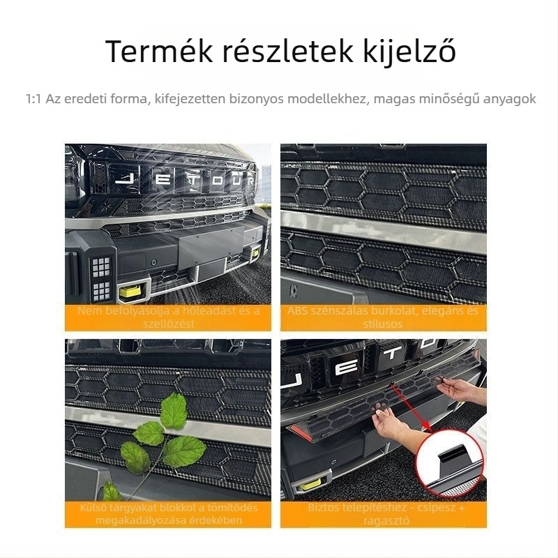Rovarvédő háló 23–25 Jietu Traveler/Shanhai T2 modellhez – ABS anyag, PK Márka, az autó külső részére, szerelés nélkül