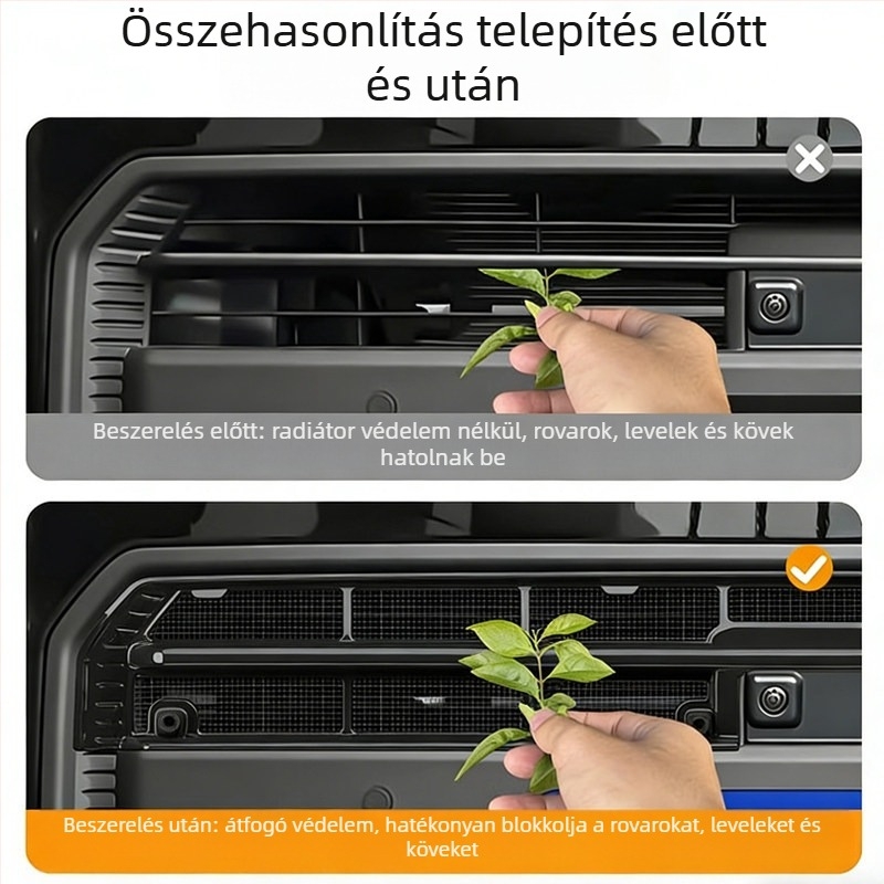 Hatodik generációs Toyota RAV4 középső rácsához illeszkedő rovarvédő háló, gyors rögzítésű
