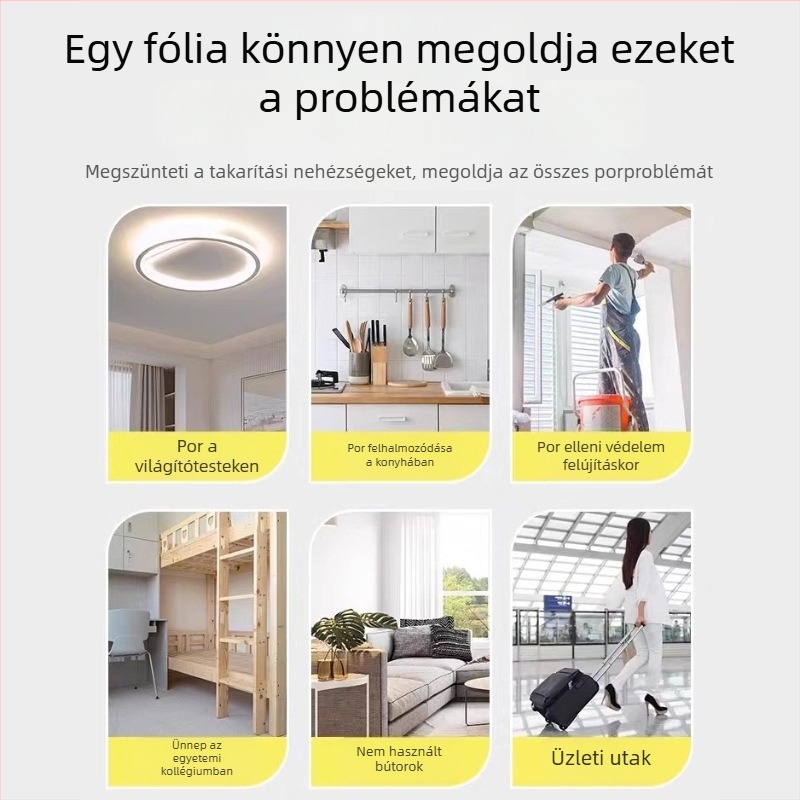 PE védőmaszkoló fólia bútorok és gardróbok festéséhez – porvédő fólia festés közben