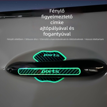 Ride Sharp világító autóajtó kilincs – antiütközés sáv, PET ragasztóval, univerzális