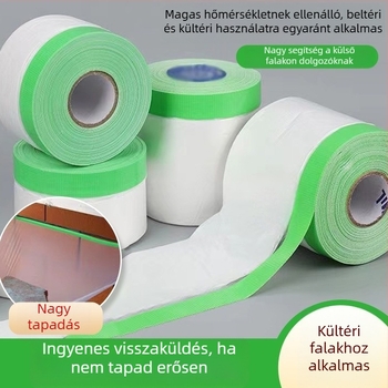 Nagy tapadású textil alapú védőfilm kültéri falakhoz és autófestéshez – maszkolófilm ragasztómentes maradványok nélkül