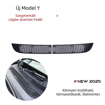 Tesla Model Y-hez tervezett első középső rács rovarháló – levegő bemeneti maszk, vízstop szalag, ABS