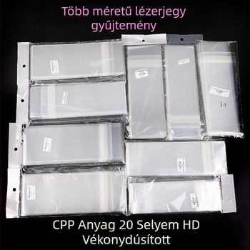 Önzáró jegy- és kártyatartó tasak, OPP/CPP film, nagy átláthatóságú, vastagabb film, zárási hossz 5-20 cm