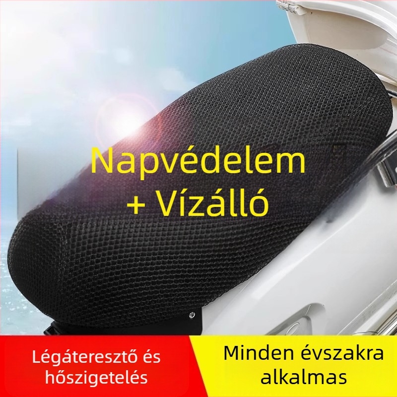 Pengyi Ülésvédő elektromos járművekhez és motorkerékpárhoz | Négy évszakos univerzális | Anyag: Egyéb; Töltet: Egyéb; Modell: Motorcycle Breathable Seat Cover (10)