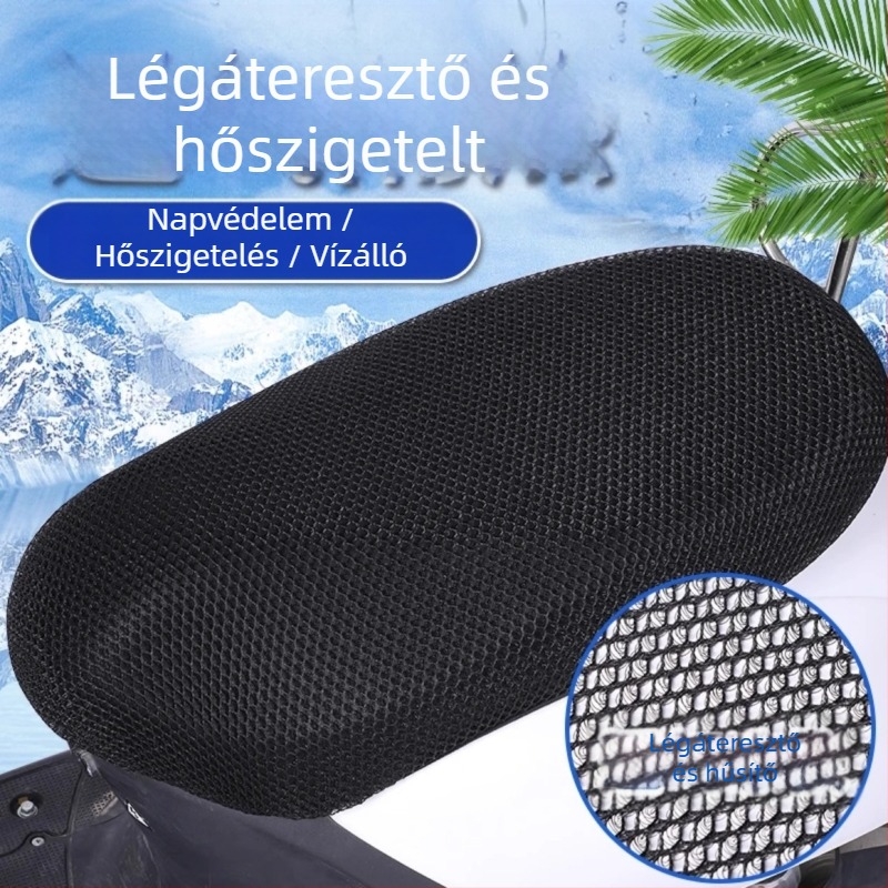 Pengyi Ülésvédő elektromos járművekhez és motorkerékpárhoz | Négy évszakos univerzális | Anyag: Egyéb; Töltet: Egyéb; Modell: Motorcycle Breathable Seat Cover (10)