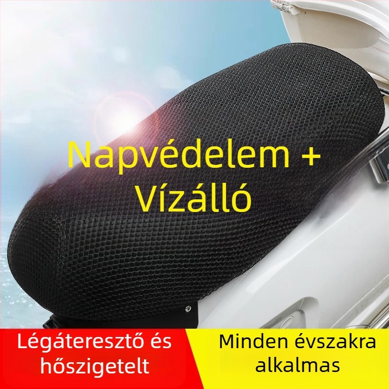 Pengyi Ülésvédő elektromos járművekhez és motorkerékpárhoz | Négy évszakos univerzális | Anyag: Egyéb; Töltet: Egyéb; Modell: Motorcycle Breathable Seat Cover (10)